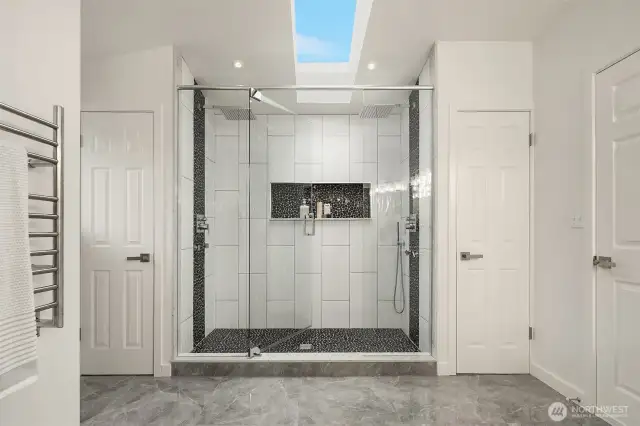 gorgeous primary bathroom