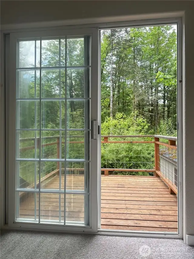 Deck overlooking property.