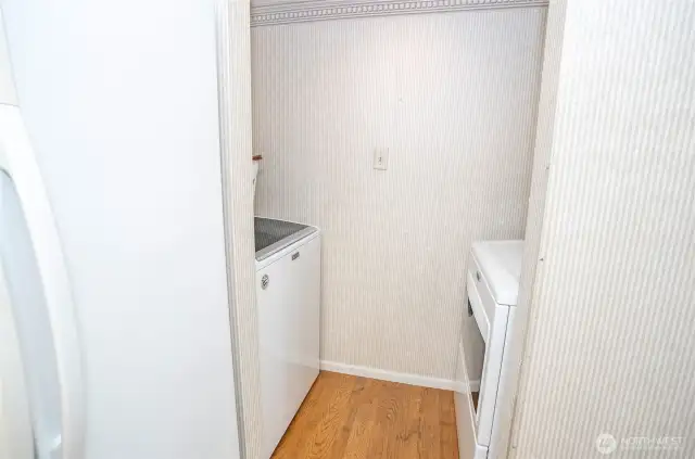 Laundry area in unit.