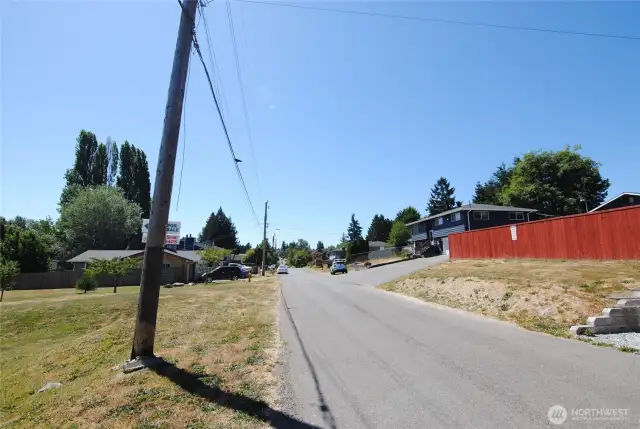 View from street to South