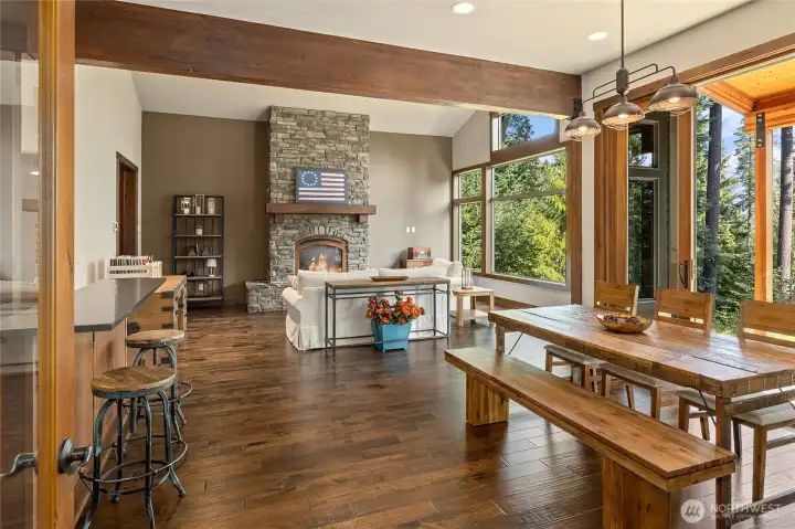 Open concept floor plan