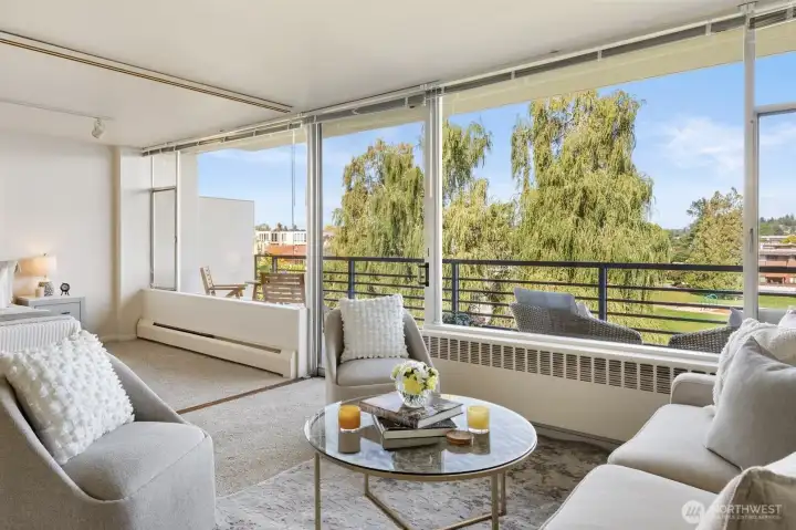 With the banks of windows you will enjoy nature every day.