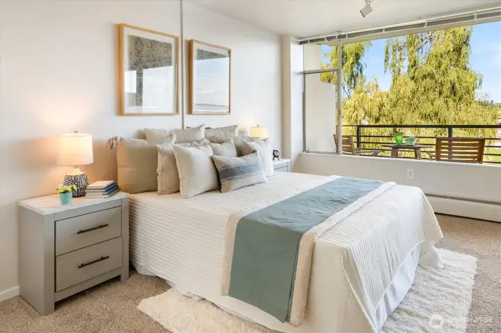 Seldom does a bedroom bring in a Monet styled park view to enjoy.