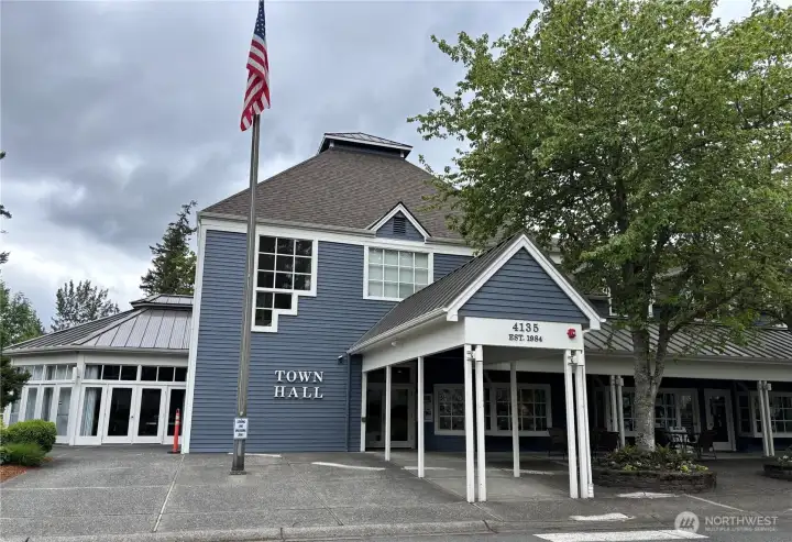 Town hall is a great place to meet up with friends and family.