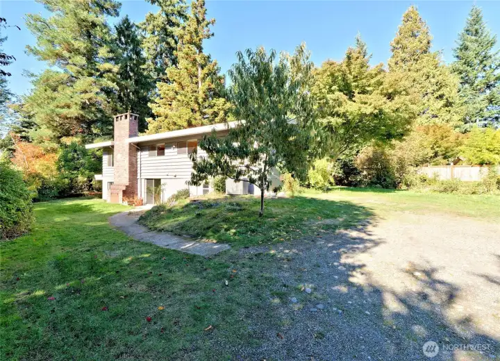 South side of home and property