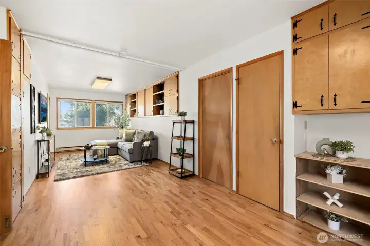 Family room also has built in room divider to make extra space for whatever your needs desire.