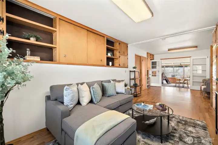 Family room looking back into sun room