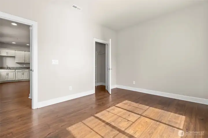 ADU bedroom with walk in closet