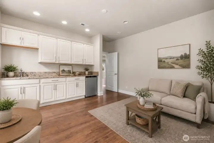 Virtually Staged ADU living space