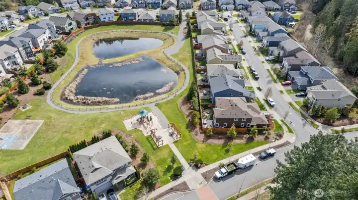 Sport court, play structure, picnic area, walking trail right in the community!