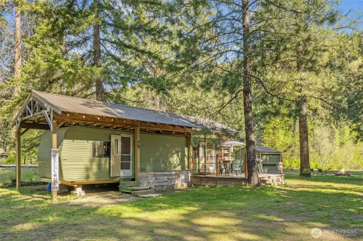Endless greenery surrounding the low maintenance property.