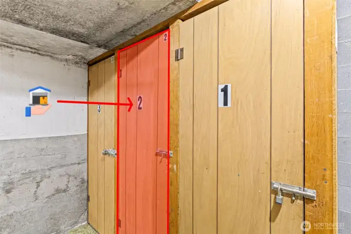 storage locker #2 located by laundry room