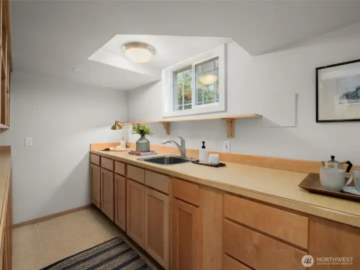 Lower level utility room