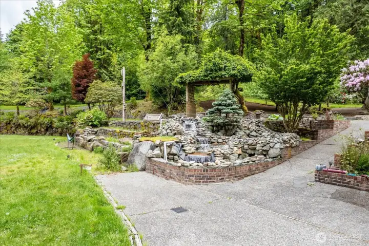 Beautiful rock work throughout the property