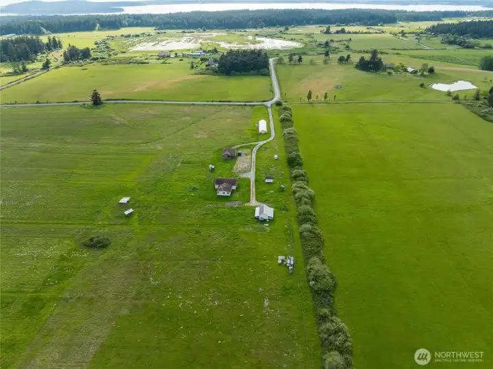 Looking west