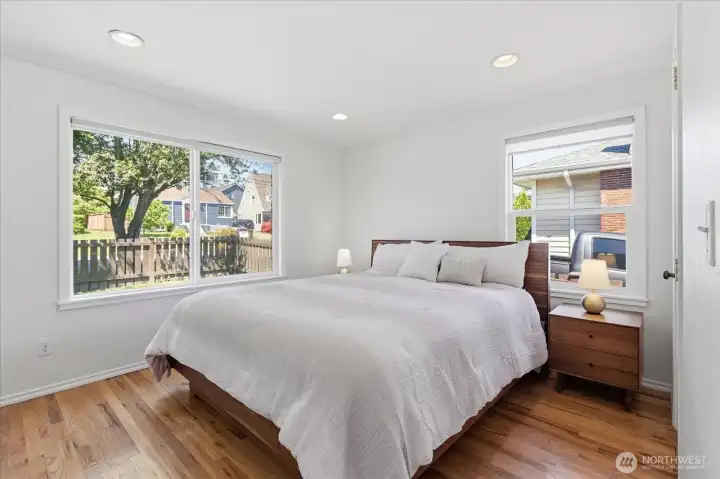 Primary bedroom with walk-in closet