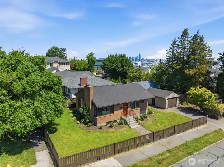 Partially fenced yard