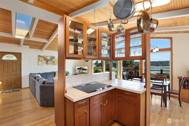 You won't miss a thing in this open-concept kitchen.