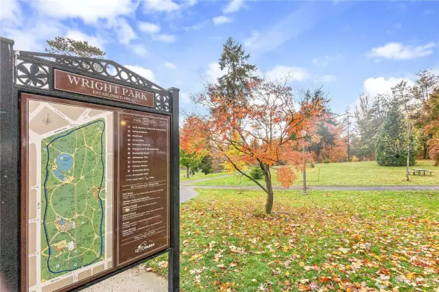 Another local amenity to consider is Wright Park located a few city blocks from the condo.