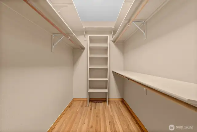 Walk in closet!  Lots of space!