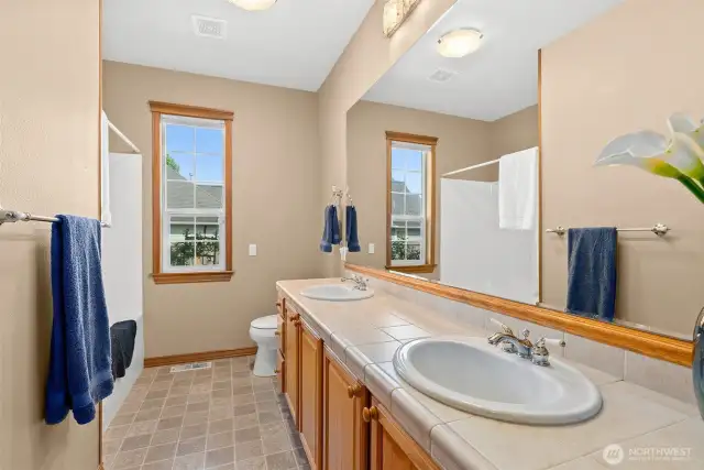 Here is the second full bath