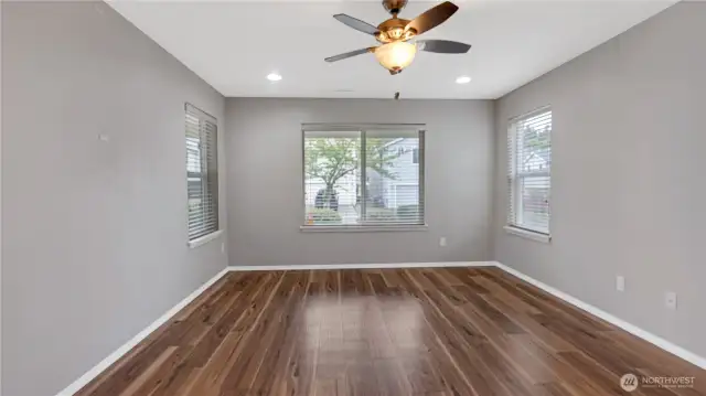 Main level office/den/bonus room with doiuble doors