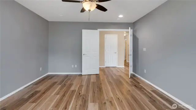 Another angle of the den/office bonus room.  It is large  and is great flex space!