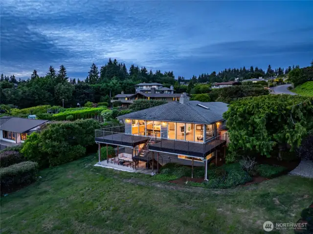 An aerial view of the home.