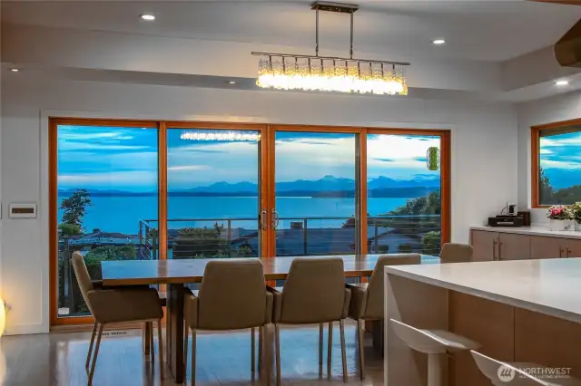 Exquisite sound and mountain views from your dining/kitchen areas.