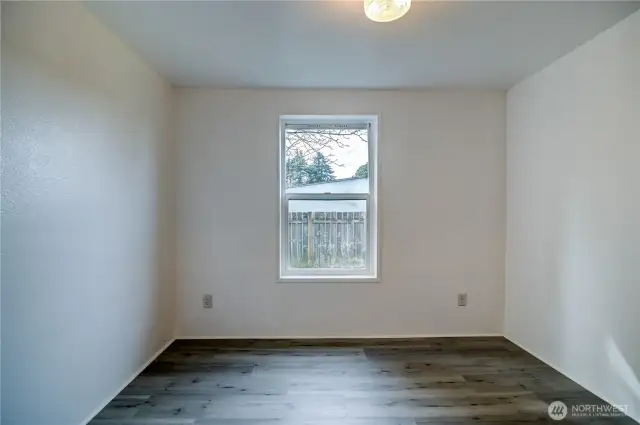 First bedroom would be a great office space or den. It has a closet.