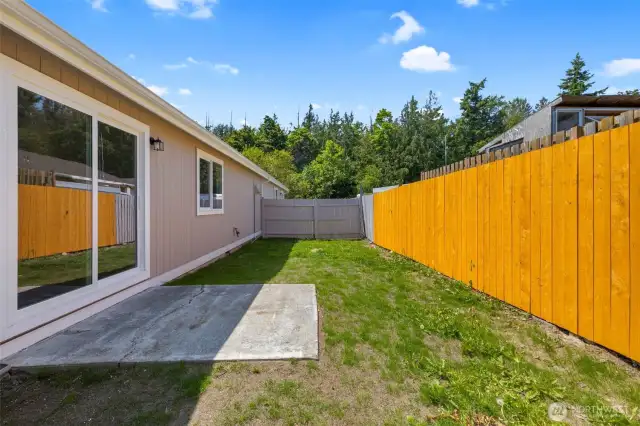 Private patio and backyard for Unit B!