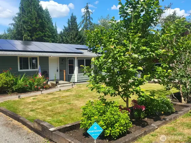 Solar panels build up a nice credit for the winter months keeping the power bill very low.