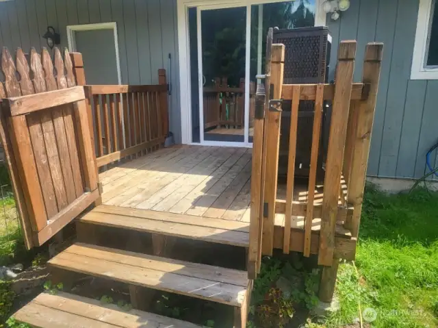 Grilling porch off the dining room slider.