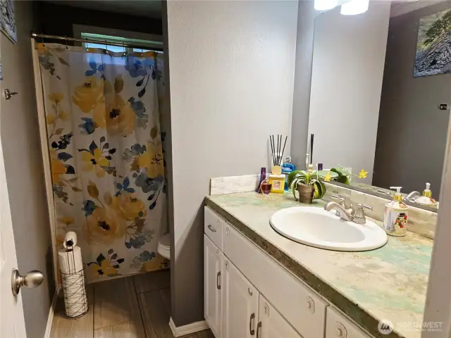 HEATED FLOORS IN THIS BATHROOM!