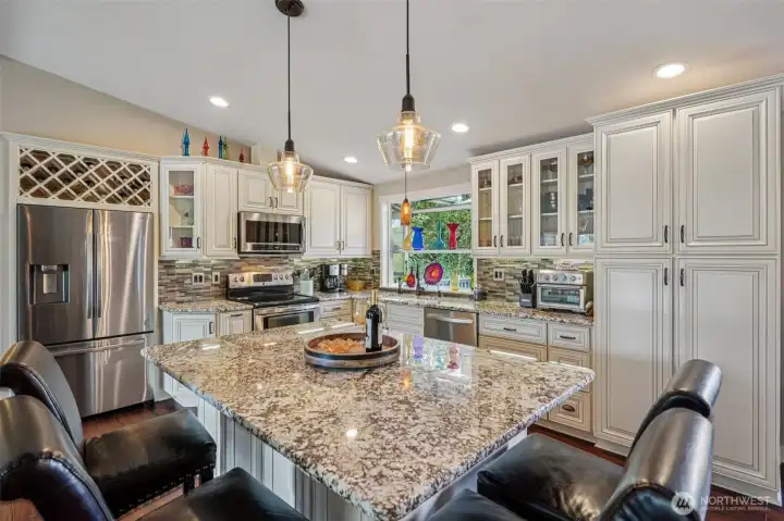 Kitchen with garden window