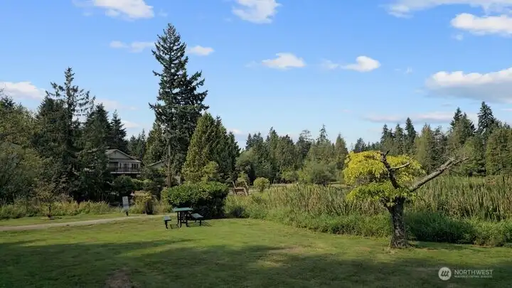 Discover impromptu picnic spots like this charming table just west of your home! It's the perfect place to pause, relax, and take in the natural beauty of the lake.