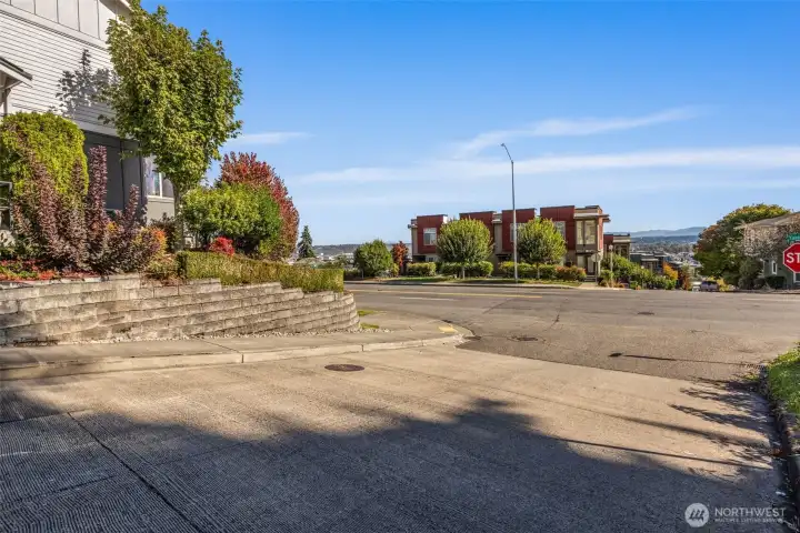 Ample street parking all around the property