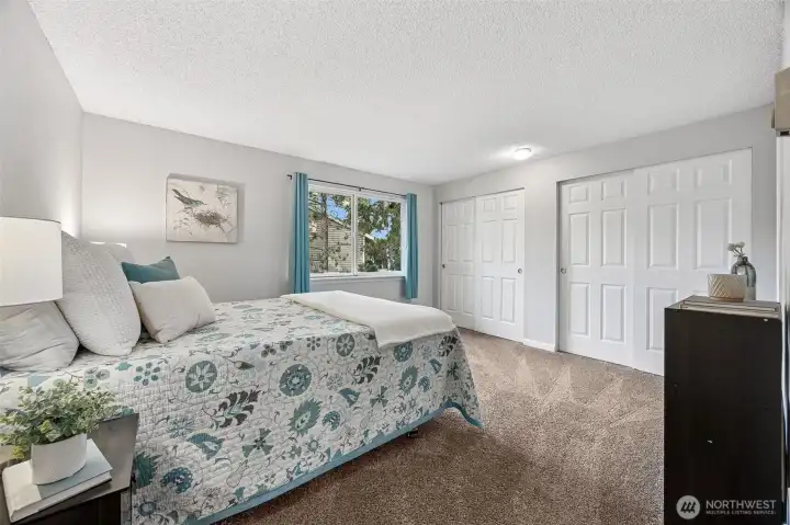 Primary Suite with double closets is spacious!