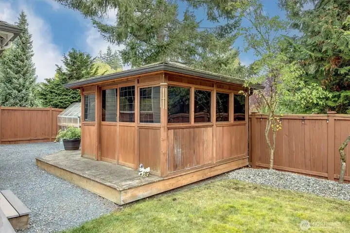 Hot tub gazebo or tiki bar.