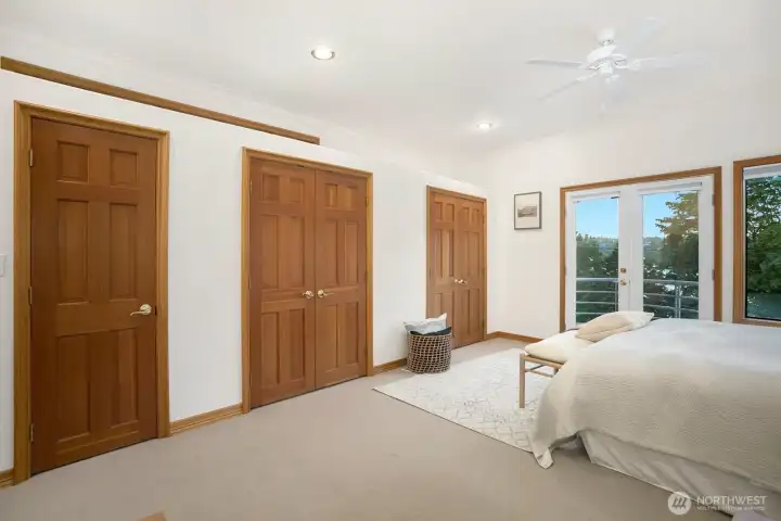 Tons of storage with custom closets