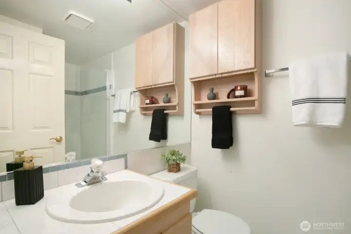 The 3-4 bath is makes the 2nd bedroom live like it's own space