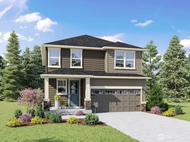 Welcome to D. R. Horton Wolf Point.  The Hemlock one of two basement plans. .Photo's are for representational purposes only. Colors and finishes may differ.