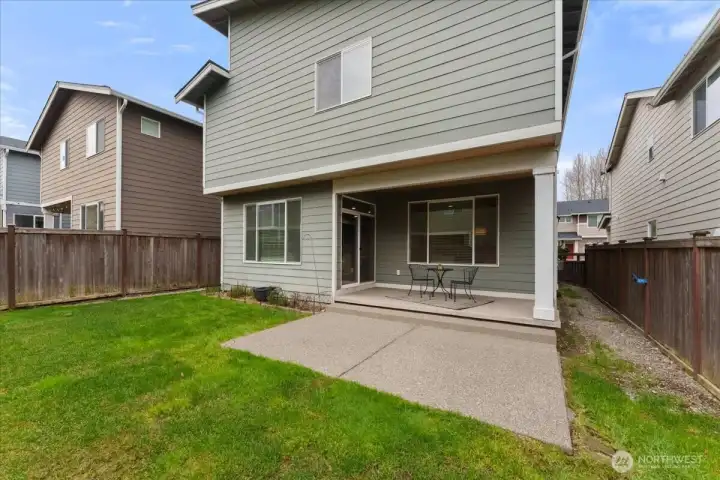 Covered patio for year-round outdoor enjoyment.