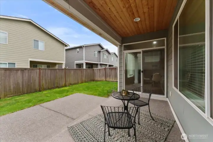 Fully fenced, level backyard perfect for pets, play, or entertaining.
