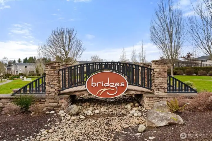 The Bridges community in Auburn offers a welcoming neighborhood atmosphere with parks, trails, and convenient access to shopping, dining, and major commuter routes.