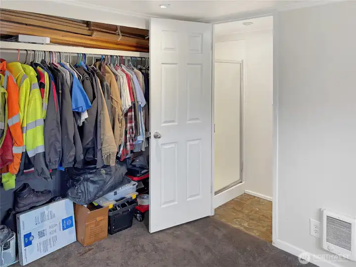 Primary Bedroom and en-suite 3/4 bath.