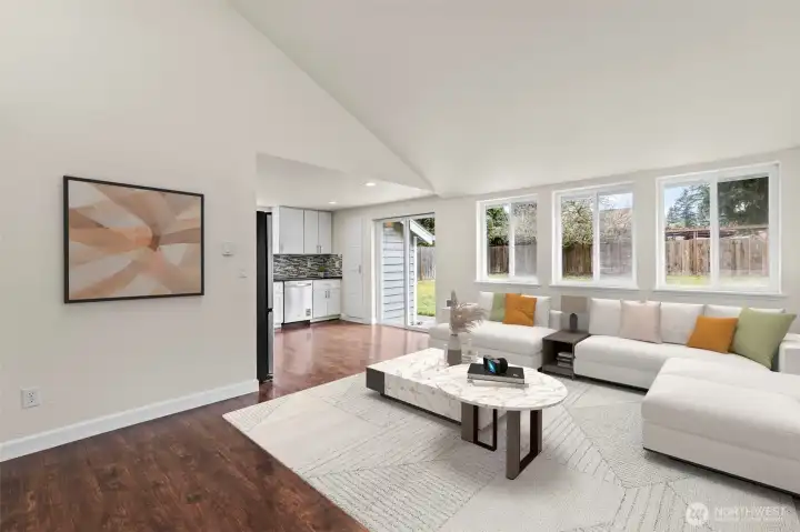 Virtually Staged living area