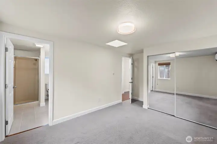 Primary bedroom with 3/4 bath off of bedroom