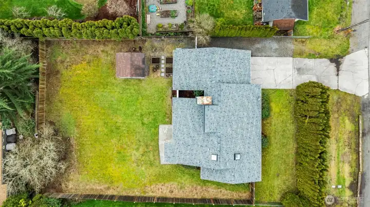 Drone picture from left side of home