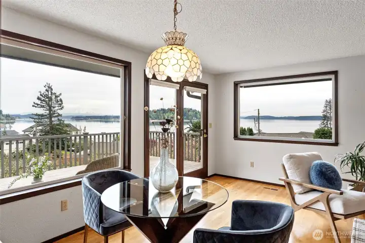 There is lots of natural light that enters through the big windows this home enjoys.